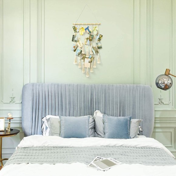 New Ivory Boho Macrame Wall Hanging Photo Display - Picture 2 of 5